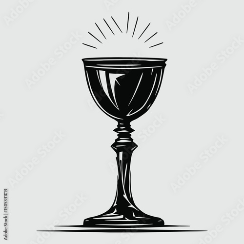  Ornate Chalice Vector Illustration: A Symbolic Cup of Significance and Radiance