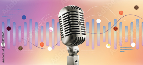 Realistic Podcast Composition with Old Microphone