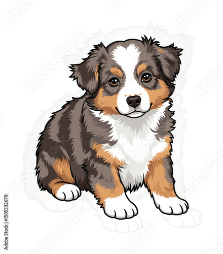 Australian Shepherd Puppy EPS