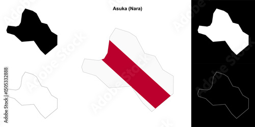 Asuka (Nara) outline map set