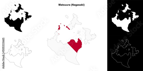 Matsuura (Naoasaki) outline map set