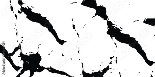 Deep cracks intertwine across a stark white surface, creating an abstract tapestry that showcases the beauty within destruction. Nature’s design captivates the observer’s imagination.
