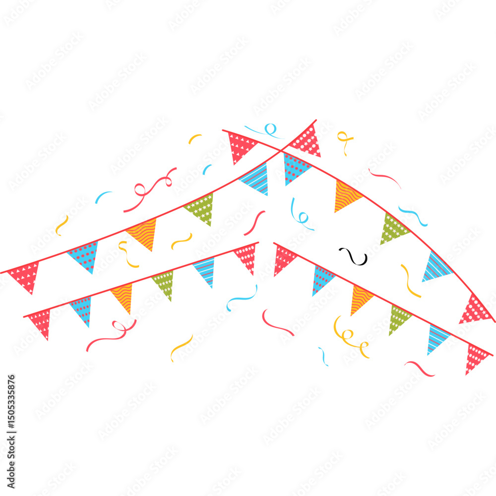 Obraz premium Birthday Bunting Flag Decoration