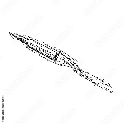 caliber bullet flying sketch hand drawn vector