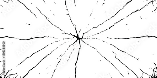 Deep cracks intertwine across a stark white surface, creating an abstract tapestry that showcases the beauty within destruction. Nature’s design captivates the observer’s imagination.
