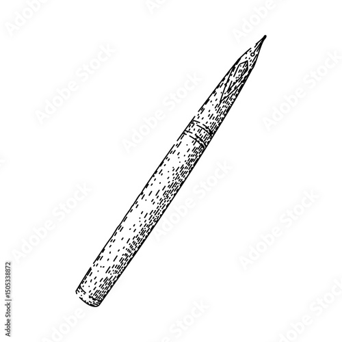 ink fountain pen sketch hand drawn vector