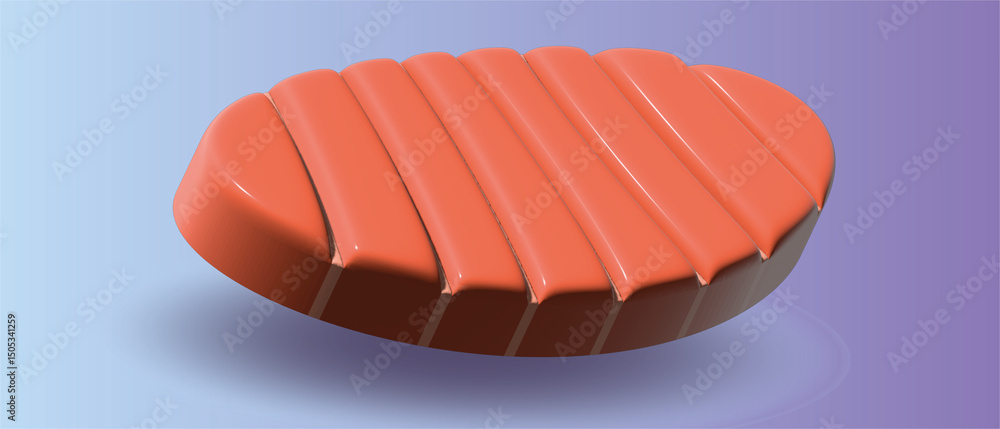 Grilled meat steak, 3d illustration with food isolated Grilled meat steak, 3d illustration with food isolated