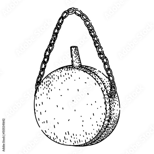 whiskey pocket flask sketch hand drawn vector