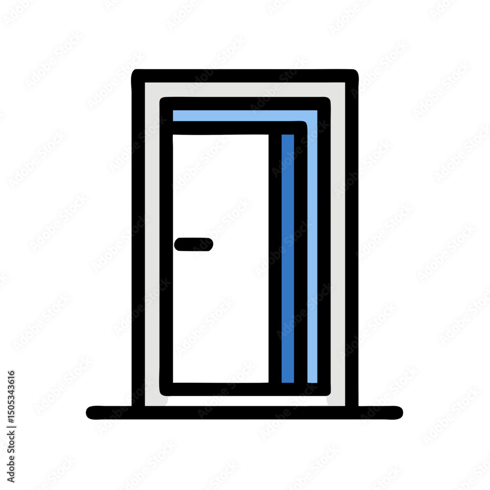 High-Quality Door Vector Art – Perfect for Architecture & Interior Projects