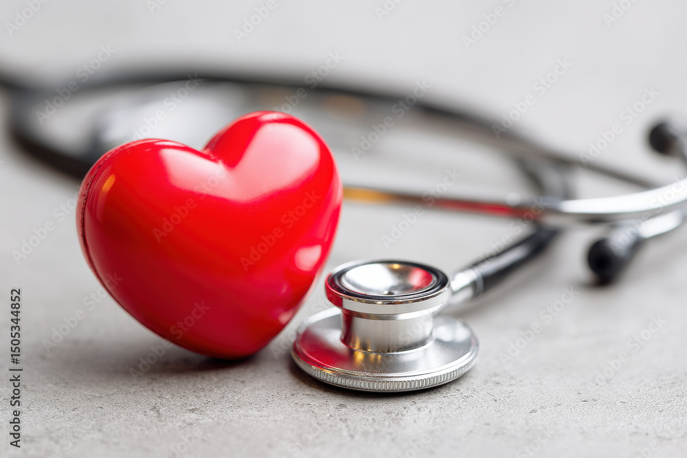 a red heart shape with a stethoscope a red heart shape with a stethoscope