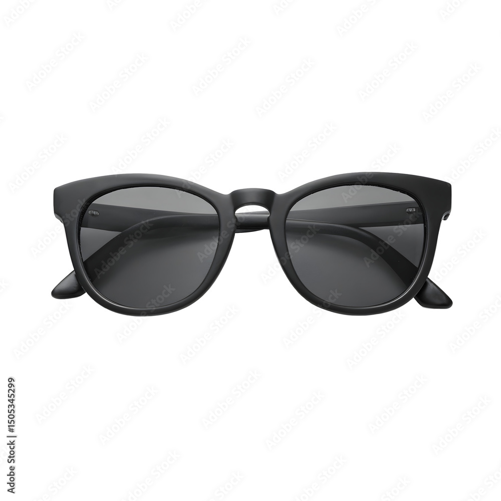 Fototapeta premium Black sunglasses isolated on transparent background, modern fashion eyewear