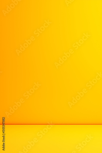 Wallpaper Mural Bright yellow empty background. Product display and mockup concept. Image for banner and template. Empty stage with copy space. Torontodigital.ca