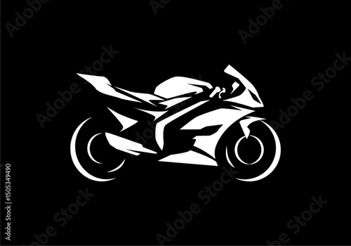 motorcycle sportbike abstract design vector logo illustration