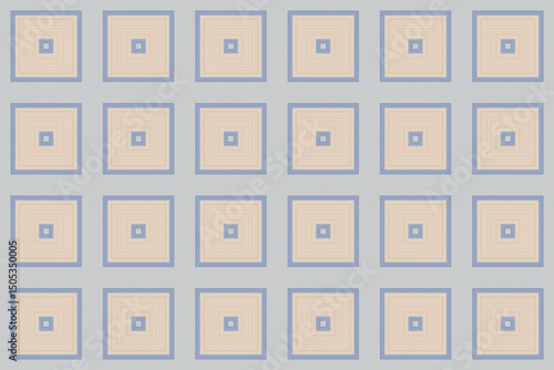 Seamless geometric pattern with squares. Vector illustration. Gray brown wallpaper with stripes texture.