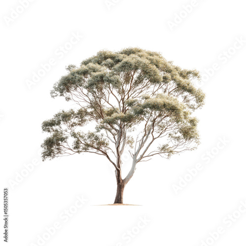 Majestic Eucalyptus Tree Isolated on Transparent Background