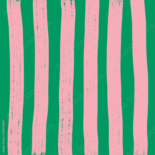 Abstract green and pink stripes design, creating a modern aesthetic
