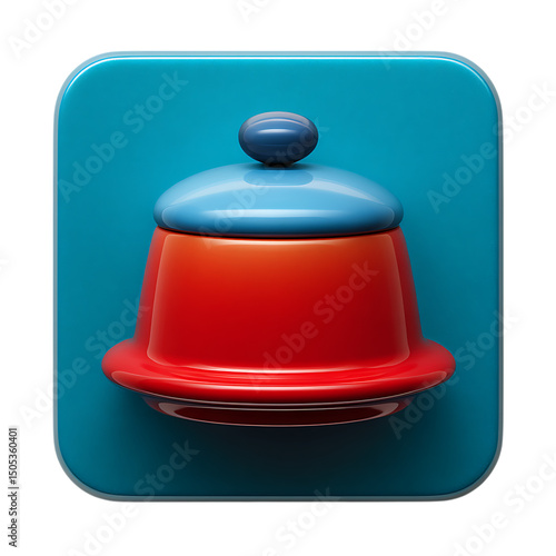 A tip jar icon styled as a 3D button with a circular beveled