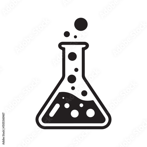 chemical test tube conical flask icon