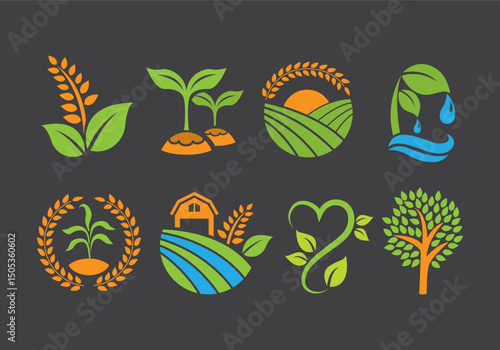 Modern agro and farm logo designs for agriculture businesses