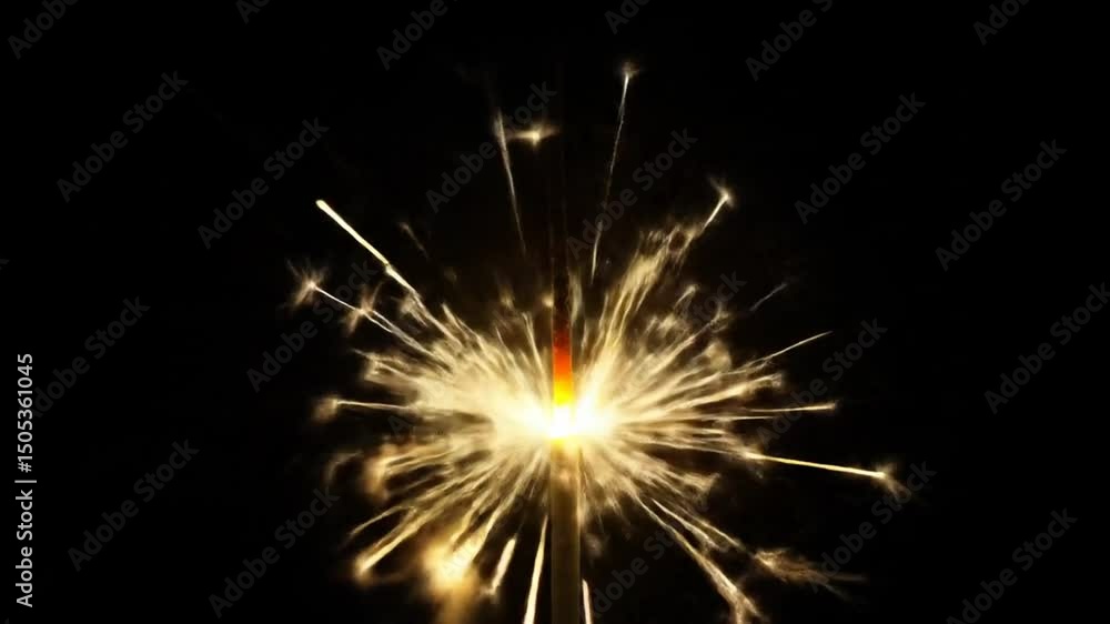 Sparkler explosion golden lights Sparkler explosion golden lights