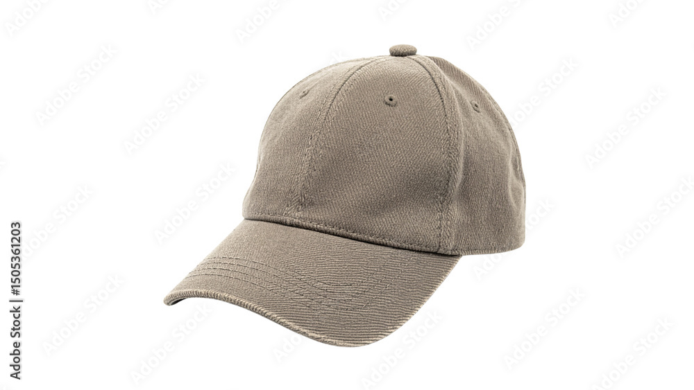 White isolated baseball cap and military textile headwear fashion objects White isolated baseball cap and military textile headwear fashion objects