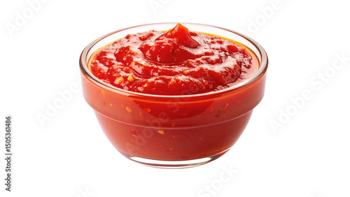 Wallpaper Mural Red tomato soup with fresh ingredients in a white bowl and glass, isolated Torontodigital.ca