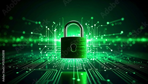 Cyber Security Padlock.