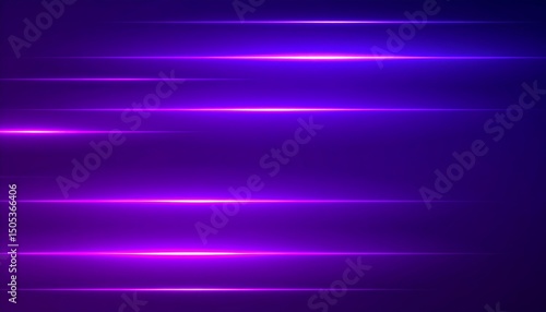 Purple Neon Light Streaks Background.