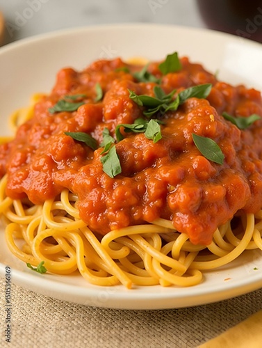 Spaghetti tomato sauce