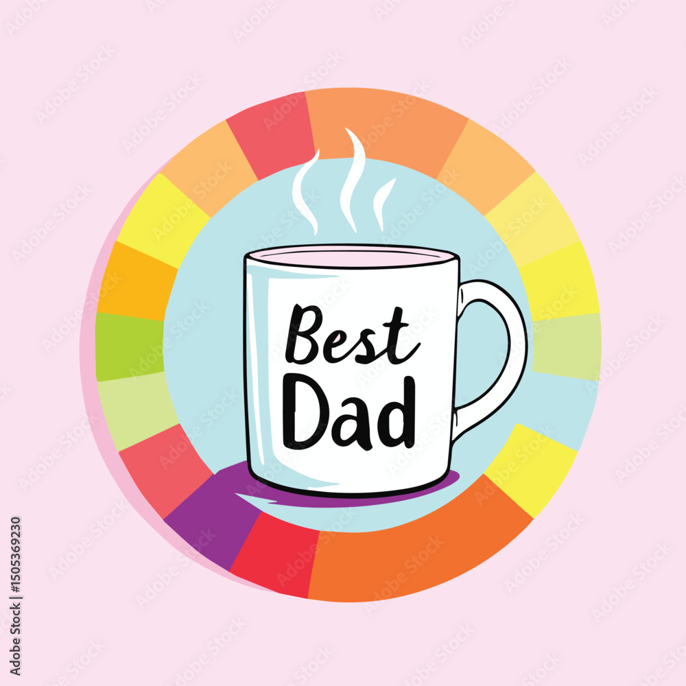 Best Dad Coffee Mug – Father’s Day Gift Illustration
Best Dad Coffee Mug – Father’s Day Gift Illustration