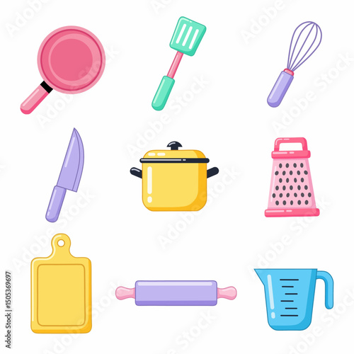 set of kitchen tools