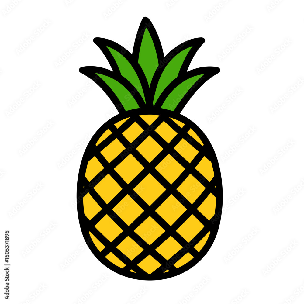 Obraz premium Tropical Pineapple Icon