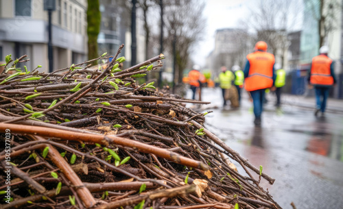 Wallpaper Mural Cleanup effort in urban area revitalizes public space with green waste collection initiative Torontodigital.ca