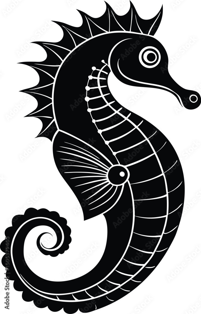 Obraz premium Seahorse Curled