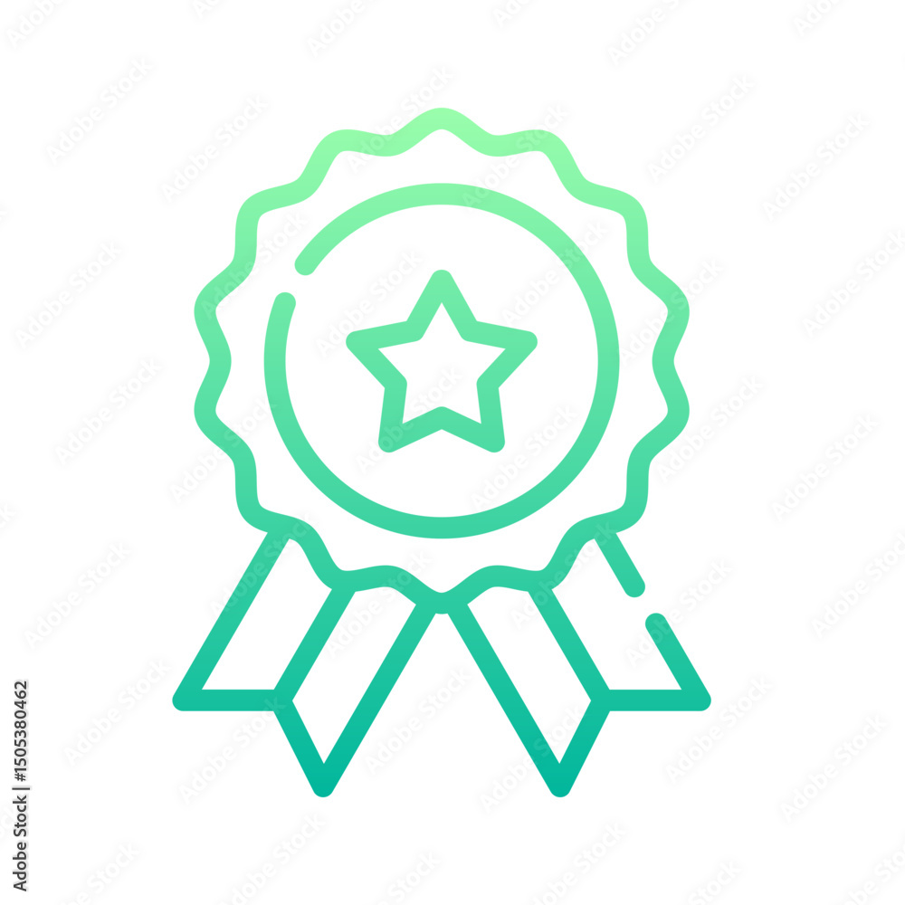college icon special line with gradient color green_badge college icon special line with gradient color green_badge