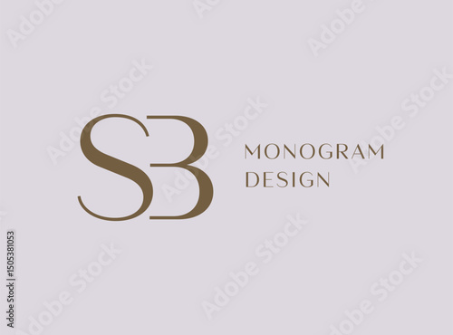 SB letter logo icon design. Classic style luxury initials monogram.