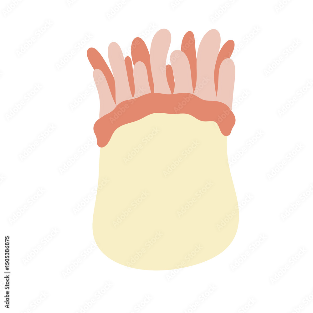 Obraz premium Funny cartoon coral