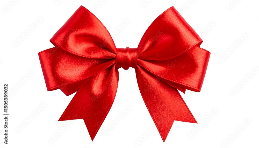 Red Satin Ribbon Bow. Red Satin Ribbon Bow.
