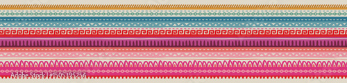 Hand drawn  abstract seamless pattern, ethnic inspired background, great for textiles, banners, wallpapers, wrapping - vector design