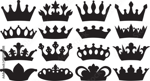 Crown Silhouette Collection – Elegant Royal Headwear Designs