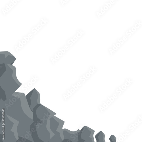 Pile Stone Corner Illustration