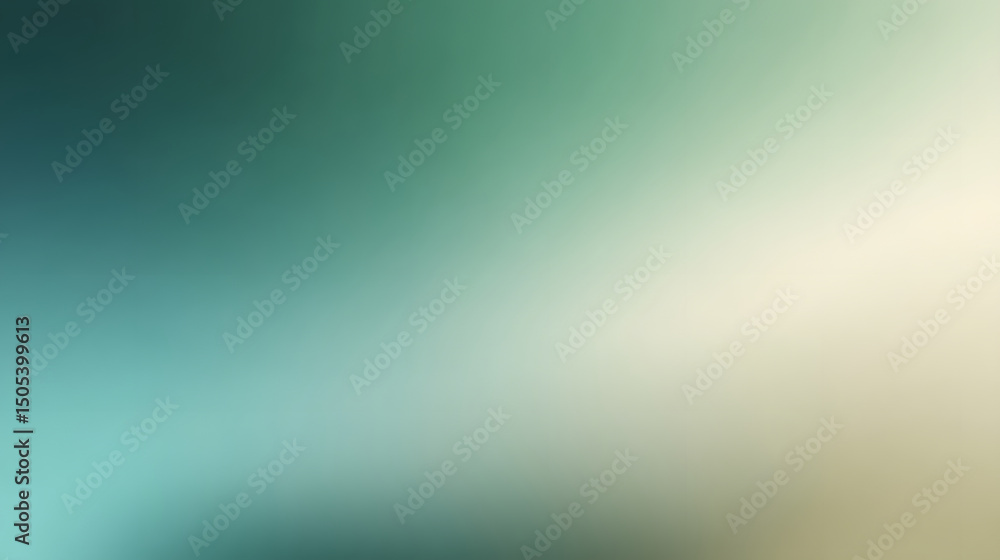 Obraz premium Gradient blend of cool greens and soft beige, abstract and calming color transitions.