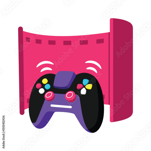 Virtual Gaming Vector style icon. Eps 10 file