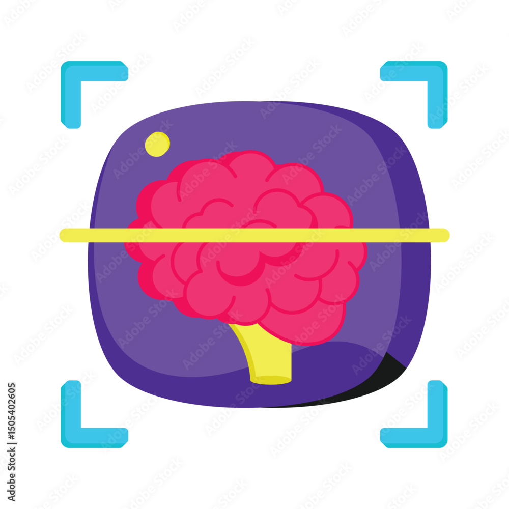 AI Brain Vector style icon. Eps 10 file AI Brain Vector style icon. Eps 10 file