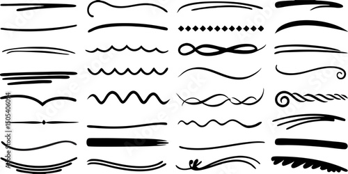 Hand-drawn Underline Design Elements: 28+ Swirls, Lines & Dividers