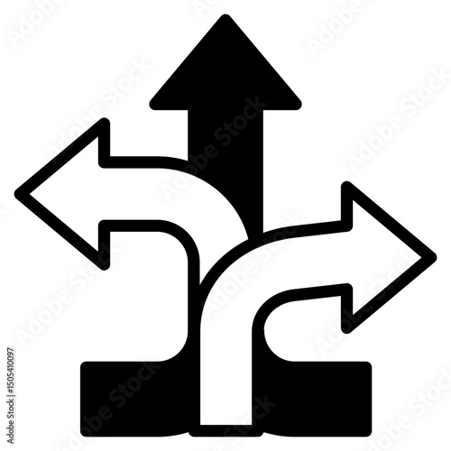 Conversion Path outline mixed icon