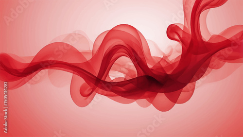 Abstract red smoke color line abstract background.