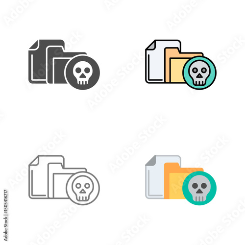 Infected File Vector Icon