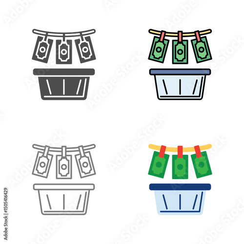 Money Loundering Vector Icon