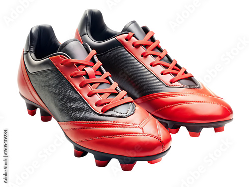 Red & Black Soccer Cleats
